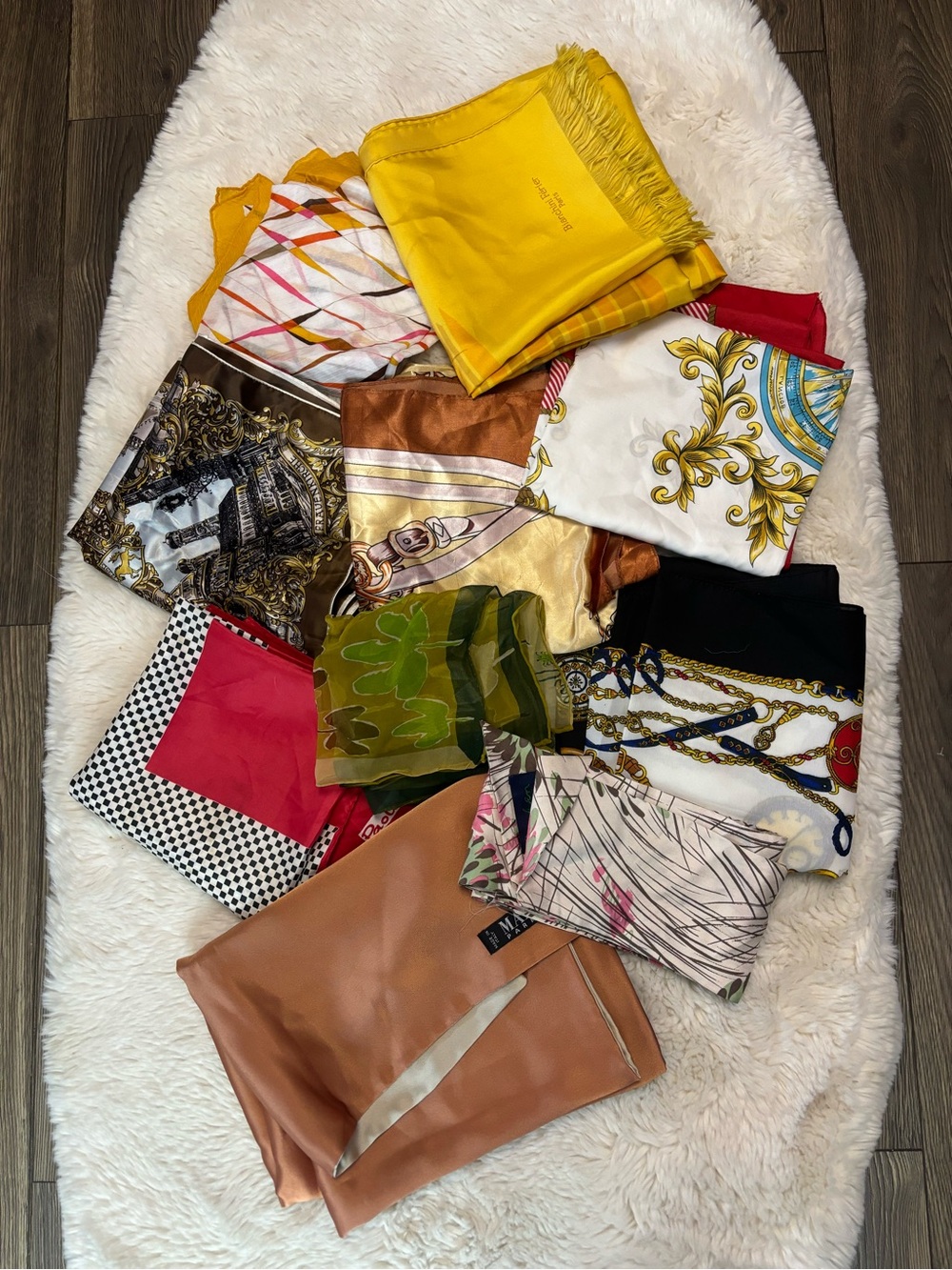 Vintage Mixed Brands Silk Scarf Bundle